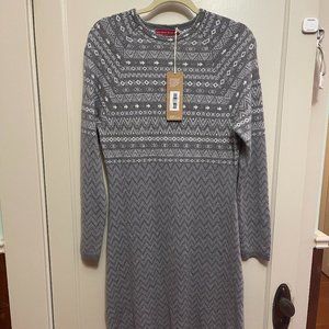 Krimson Klover Large Nordic Merino Wool Sweater Knit Dress cozy stretch